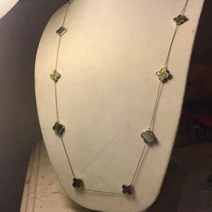 Elegant Green Clover Necklace